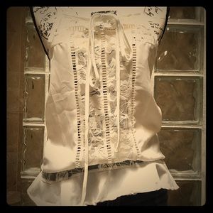 White Lacy Strappy Top